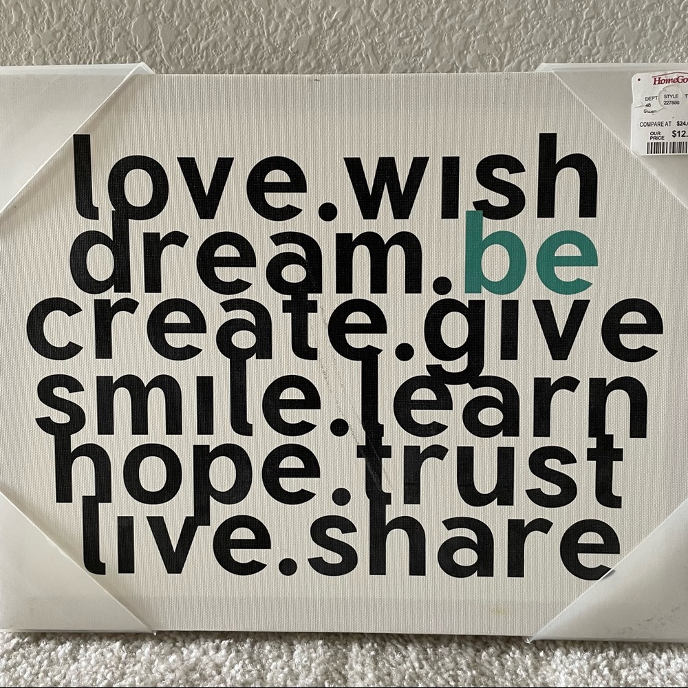 NWT Canvas Word Art - Picture 2 of 7